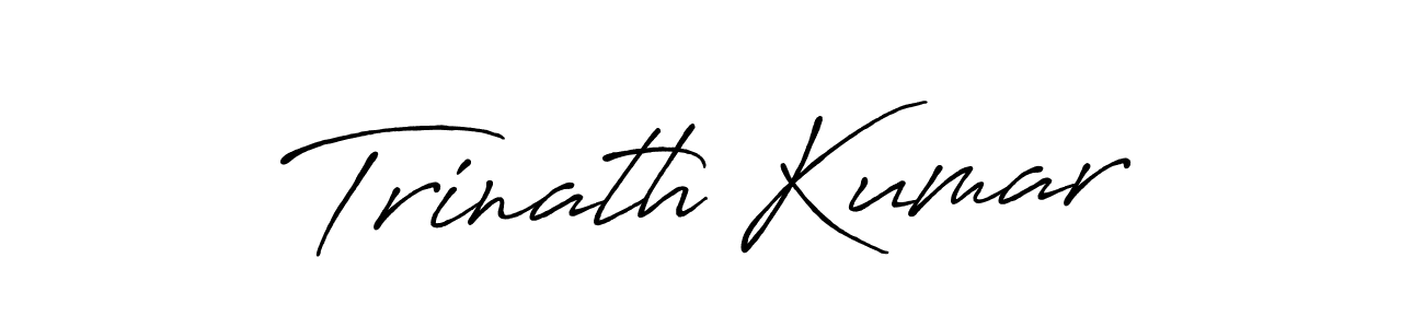 Create a beautiful signature design for name Trinath Kumar. With this signature (Antro_Vectra_Bolder) fonts, you can make a handwritten signature for free. Trinath Kumar signature style 7 images and pictures png