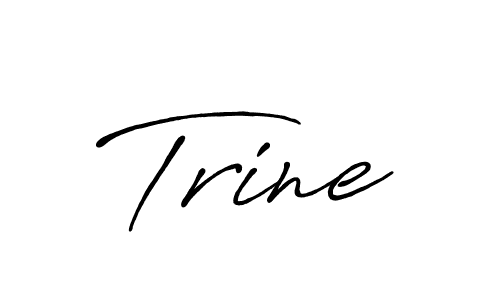 How to make Trine name signature. Use Antro_Vectra_Bolder style for creating short signs online. This is the latest handwritten sign. Trine signature style 7 images and pictures png