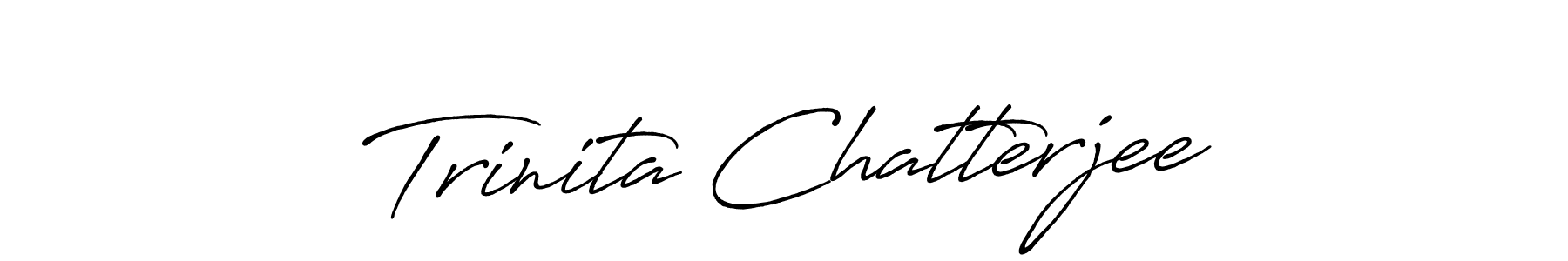 Create a beautiful signature design for name Trinita Chatterjee. With this signature (Antro_Vectra_Bolder) fonts, you can make a handwritten signature for free. Trinita Chatterjee signature style 7 images and pictures png