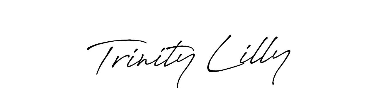 Trinity Lilly stylish signature style. Best Handwritten Sign (Antro_Vectra_Bolder) for my name. Handwritten Signature Collection Ideas for my name Trinity Lilly. Trinity Lilly signature style 7 images and pictures png