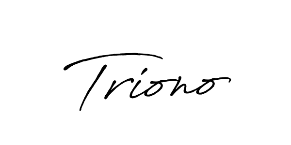 Create a beautiful signature design for name Triono. With this signature (Antro_Vectra_Bolder) fonts, you can make a handwritten signature for free. Triono signature style 7 images and pictures png