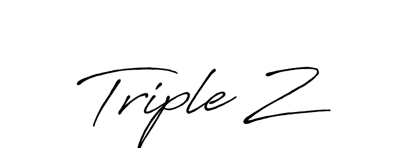 Antro_Vectra_Bolder is a professional signature style that is perfect for those who want to add a touch of class to their signature. It is also a great choice for those who want to make their signature more unique. Get Triple Z name to fancy signature for free. Triple Z signature style 7 images and pictures png