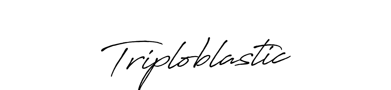 if you are searching for the best signature style for your name Triploblastic. so please give up your signature search. here we have designed multiple signature styles  using Antro_Vectra_Bolder. Triploblastic signature style 7 images and pictures png