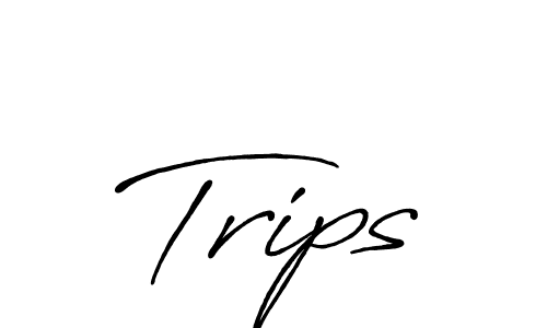 Use a signature maker to create a handwritten signature online. With this signature software, you can design (Antro_Vectra_Bolder) your own signature for name Trips. Trips signature style 7 images and pictures png