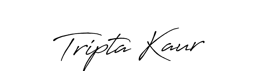 Create a beautiful signature design for name Tripta Kaur. With this signature (Antro_Vectra_Bolder) fonts, you can make a handwritten signature for free. Tripta Kaur signature style 7 images and pictures png