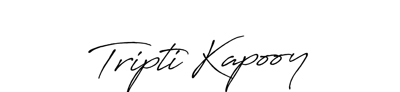 How to make Tripti Kapooy name signature. Use Antro_Vectra_Bolder style for creating short signs online. This is the latest handwritten sign. Tripti Kapooy signature style 7 images and pictures png