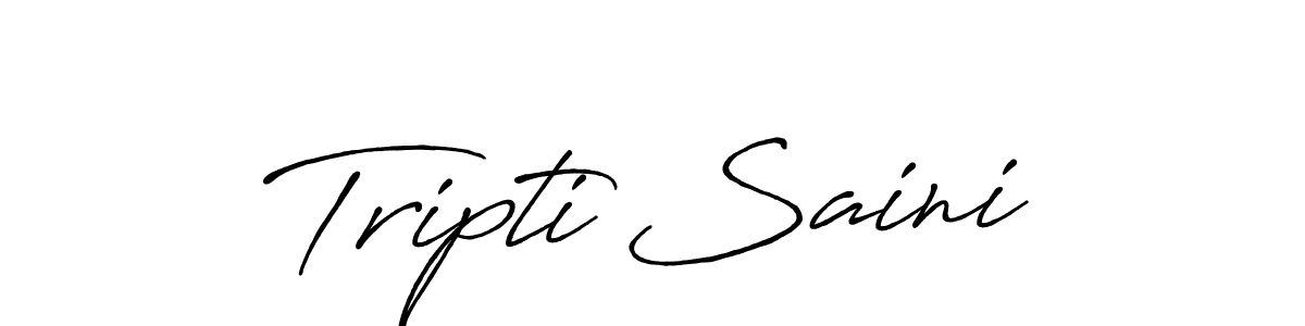 Make a beautiful signature design for name Tripti Saini. With this signature (Antro_Vectra_Bolder) style, you can create a handwritten signature for free. Tripti Saini signature style 7 images and pictures png