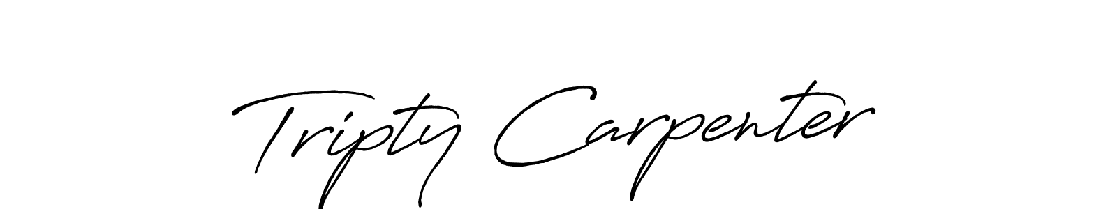 How to make Tripty Carpenter name signature. Use Antro_Vectra_Bolder style for creating short signs online. This is the latest handwritten sign. Tripty Carpenter signature style 7 images and pictures png