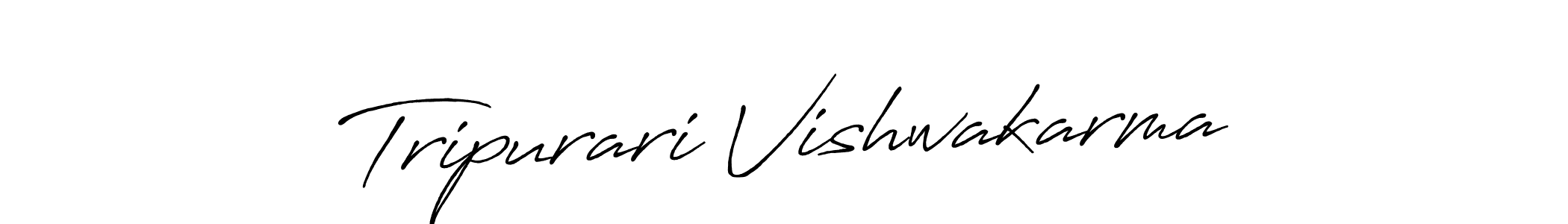 Make a beautiful signature design for name Tripurari Vishwakarma. With this signature (Antro_Vectra_Bolder) style, you can create a handwritten signature for free. Tripurari Vishwakarma signature style 7 images and pictures png