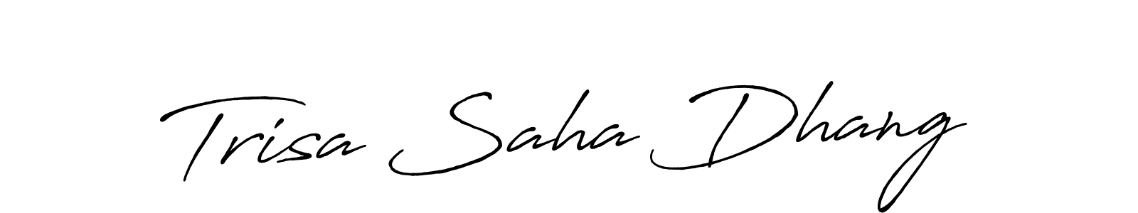 It looks lik you need a new signature style for name Trisa Saha Dhang. Design unique handwritten (Antro_Vectra_Bolder) signature with our free signature maker in just a few clicks. Trisa Saha Dhang signature style 7 images and pictures png