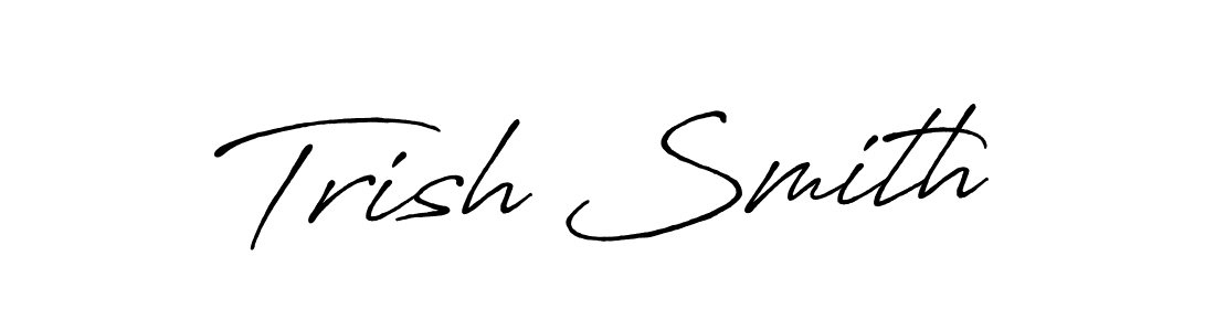 Design your own signature with our free online signature maker. With this signature software, you can create a handwritten (Antro_Vectra_Bolder) signature for name Trish Smith. Trish Smith signature style 7 images and pictures png