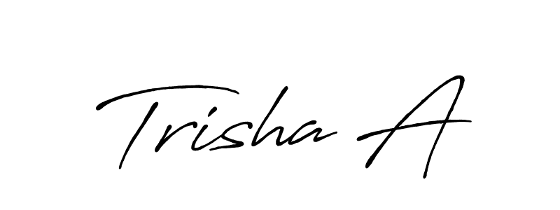 if you are searching for the best signature style for your name Trisha A. so please give up your signature search. here we have designed multiple signature styles  using Antro_Vectra_Bolder. Trisha A signature style 7 images and pictures png