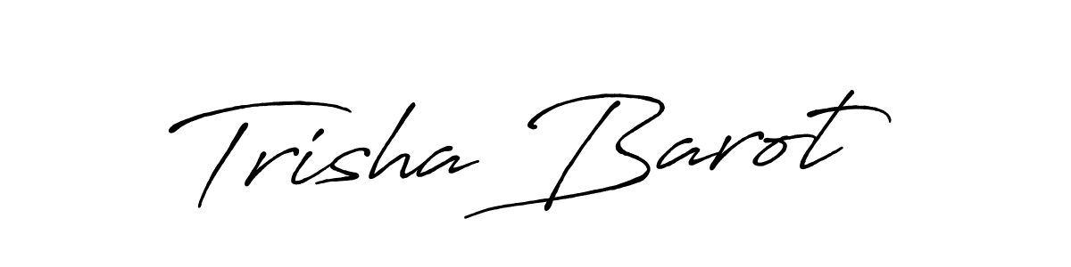 Design your own signature with our free online signature maker. With this signature software, you can create a handwritten (Antro_Vectra_Bolder) signature for name Trisha Barot. Trisha Barot signature style 7 images and pictures png