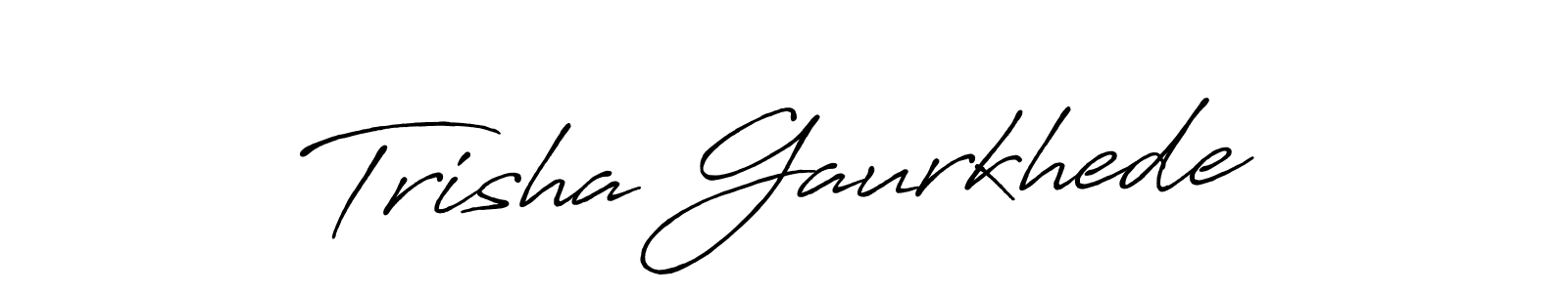 Use a signature maker to create a handwritten signature online. With this signature software, you can design (Antro_Vectra_Bolder) your own signature for name Trisha Gaurkhede. Trisha Gaurkhede signature style 7 images and pictures png