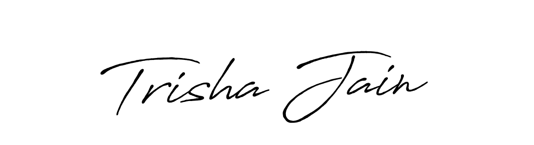 Once you've used our free online signature maker to create your best signature Antro_Vectra_Bolder style, it's time to enjoy all of the benefits that Trisha Jain name signing documents. Trisha Jain signature style 7 images and pictures png