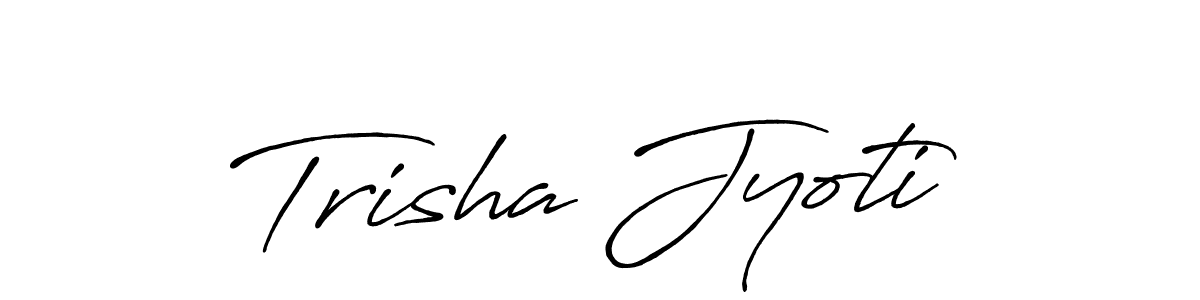 Also You can easily find your signature by using the search form. We will create Trisha Jyoti name handwritten signature images for you free of cost using Antro_Vectra_Bolder sign style. Trisha Jyoti signature style 7 images and pictures png