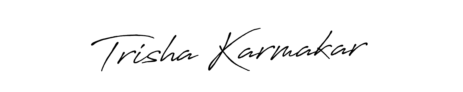 How to make Trisha Karmakar signature? Antro_Vectra_Bolder is a professional autograph style. Create handwritten signature for Trisha Karmakar name. Trisha Karmakar signature style 7 images and pictures png