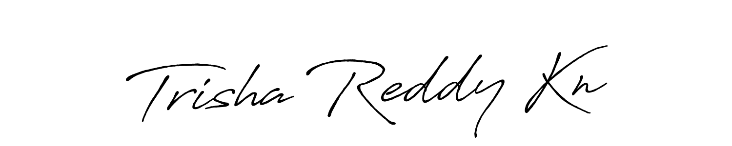 Make a beautiful signature design for name Trisha Reddy Kn. With this signature (Antro_Vectra_Bolder) style, you can create a handwritten signature for free. Trisha Reddy Kn signature style 7 images and pictures png