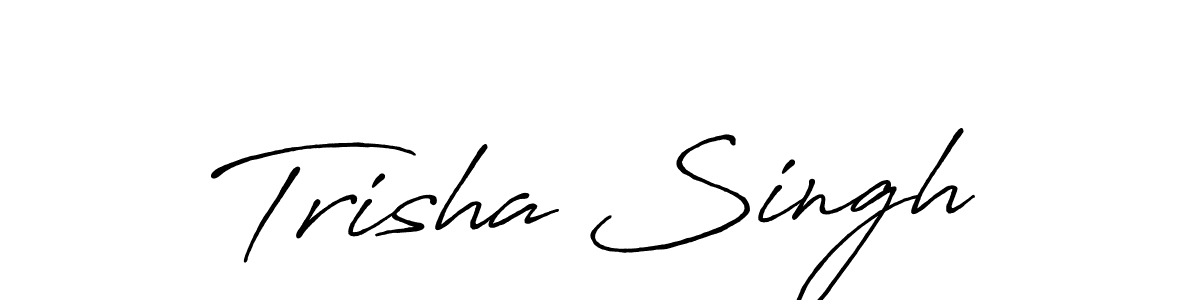 It looks lik you need a new signature style for name Trisha Singh. Design unique handwritten (Antro_Vectra_Bolder) signature with our free signature maker in just a few clicks. Trisha Singh signature style 7 images and pictures png