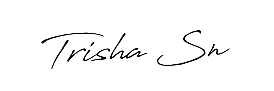 Make a beautiful signature design for name Trisha Sn. Use this online signature maker to create a handwritten signature for free. Trisha Sn signature style 7 images and pictures png