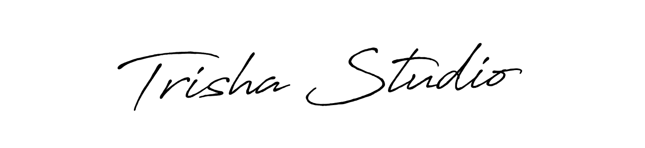 How to make Trisha Studio signature? Antro_Vectra_Bolder is a professional autograph style. Create handwritten signature for Trisha Studio name. Trisha Studio signature style 7 images and pictures png