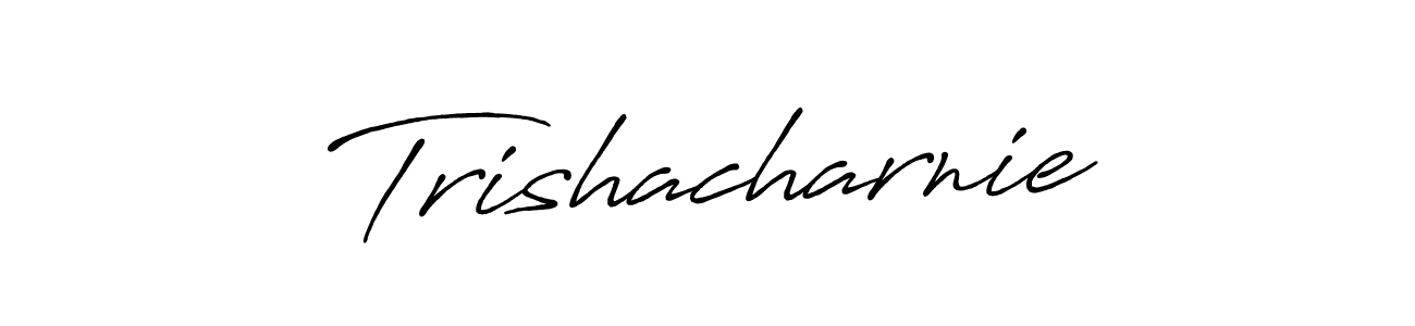 The best way (Antro_Vectra_Bolder) to make a short signature is to pick only two or three words in your name. The name Trishacharnie include a total of six letters. For converting this name. Trishacharnie signature style 7 images and pictures png