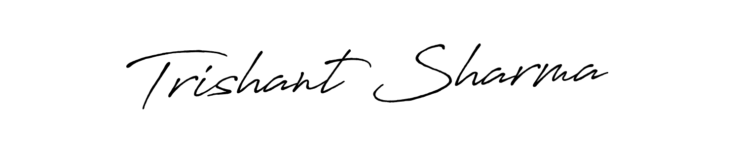 You can use this online signature creator to create a handwritten signature for the name Trishant Sharma. This is the best online autograph maker. Trishant Sharma signature style 7 images and pictures png