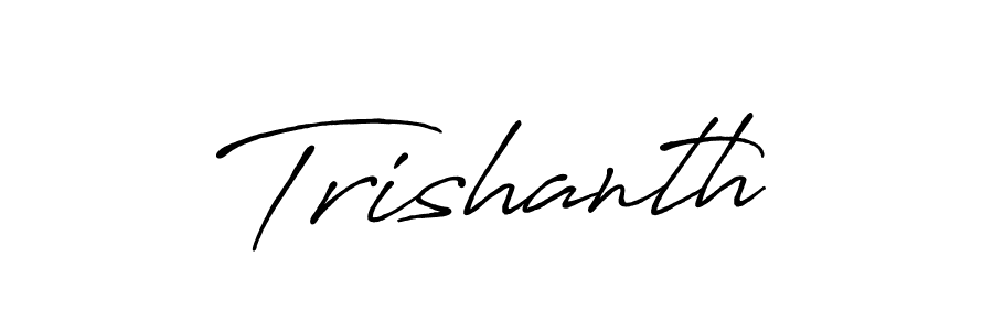 Make a beautiful signature design for name Trishanth. Use this online signature maker to create a handwritten signature for free. Trishanth signature style 7 images and pictures png