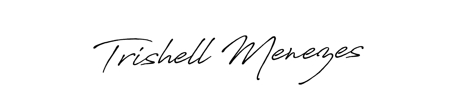 This is the best signature style for the Trishell Menezes name. Also you like these signature font (Antro_Vectra_Bolder). Mix name signature. Trishell Menezes signature style 7 images and pictures png