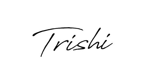 How to make Trishi name signature. Use Antro_Vectra_Bolder style for creating short signs online. This is the latest handwritten sign. Trishi signature style 7 images and pictures png