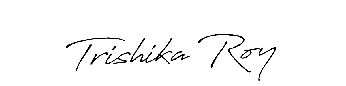 This is the best signature style for the Trishika Roy name. Also you like these signature font (Antro_Vectra_Bolder). Mix name signature. Trishika Roy signature style 7 images and pictures png