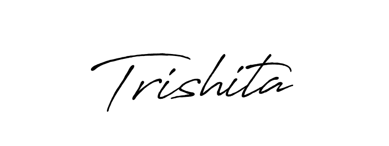 Design your own signature with our free online signature maker. With this signature software, you can create a handwritten (Antro_Vectra_Bolder) signature for name Trishita. Trishita signature style 7 images and pictures png