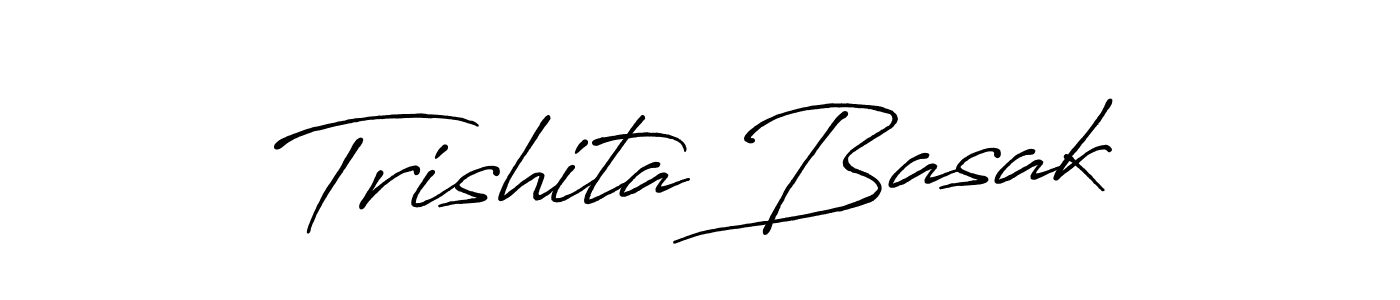 Trishita Basak stylish signature style. Best Handwritten Sign (Antro_Vectra_Bolder) for my name. Handwritten Signature Collection Ideas for my name Trishita Basak. Trishita Basak signature style 7 images and pictures png