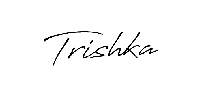 How to make Trishka signature? Antro_Vectra_Bolder is a professional autograph style. Create handwritten signature for Trishka name. Trishka signature style 7 images and pictures png