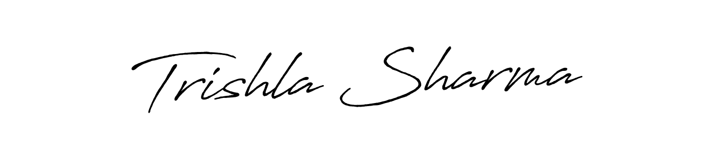 You should practise on your own different ways (Antro_Vectra_Bolder) to write your name (Trishla Sharma) in signature. don't let someone else do it for you. Trishla Sharma signature style 7 images and pictures png