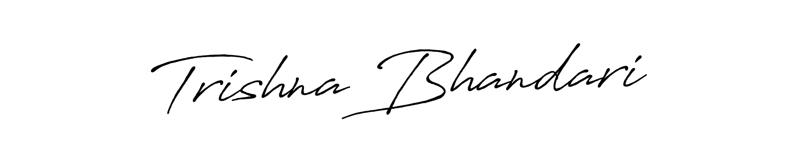 This is the best signature style for the Trishna Bhandari name. Also you like these signature font (Antro_Vectra_Bolder). Mix name signature. Trishna Bhandari signature style 7 images and pictures png