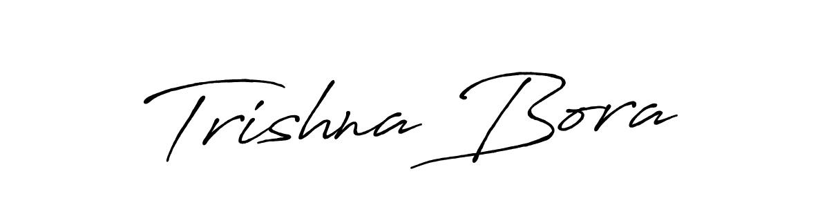 Create a beautiful signature design for name Trishna Bora. With this signature (Antro_Vectra_Bolder) fonts, you can make a handwritten signature for free. Trishna Bora signature style 7 images and pictures png