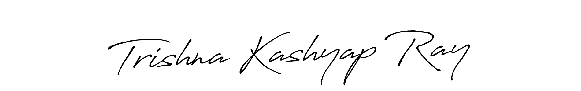 Create a beautiful signature design for name Trishna Kashyap Ray. With this signature (Antro_Vectra_Bolder) fonts, you can make a handwritten signature for free. Trishna Kashyap Ray signature style 7 images and pictures png