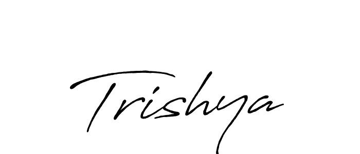 Make a beautiful signature design for name Trishya. With this signature (Antro_Vectra_Bolder) style, you can create a handwritten signature for free. Trishya signature style 7 images and pictures png