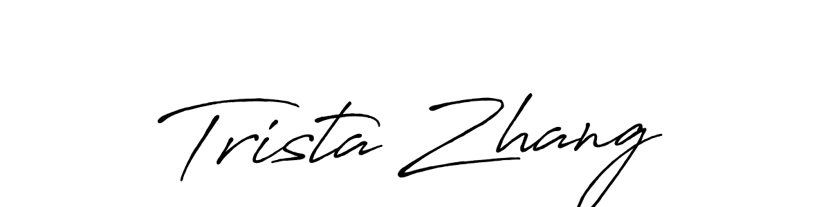 Create a beautiful signature design for name Trista Zhang. With this signature (Antro_Vectra_Bolder) fonts, you can make a handwritten signature for free. Trista Zhang signature style 7 images and pictures png