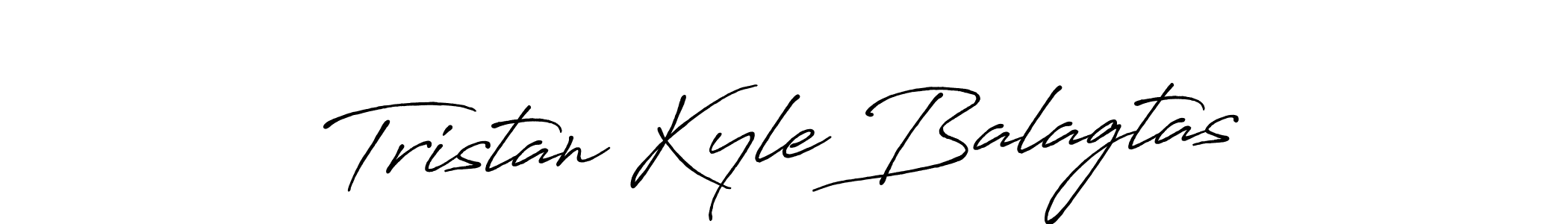 Design your own signature with our free online signature maker. With this signature software, you can create a handwritten (Antro_Vectra_Bolder) signature for name Tristan Kyle Balagtas. Tristan Kyle Balagtas signature style 7 images and pictures png