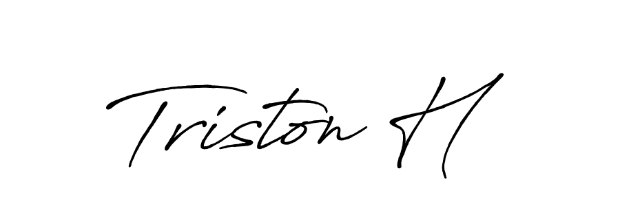 Also we have Triston H name is the best signature style. Create professional handwritten signature collection using Antro_Vectra_Bolder autograph style. Triston H signature style 7 images and pictures png