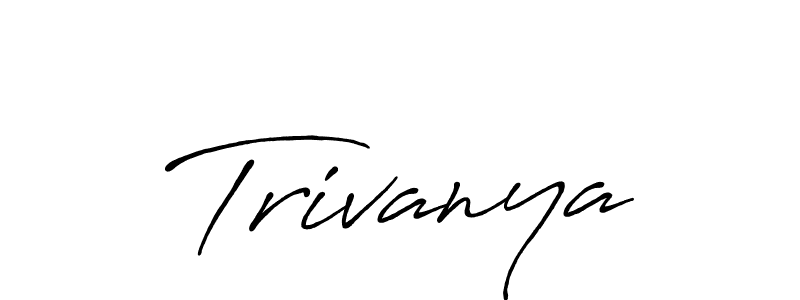 Trivanya stylish signature style. Best Handwritten Sign (Antro_Vectra_Bolder) for my name. Handwritten Signature Collection Ideas for my name Trivanya. Trivanya signature style 7 images and pictures png