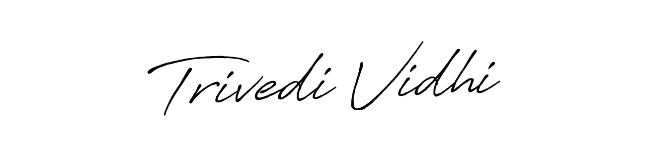 Similarly Antro_Vectra_Bolder is the best handwritten signature design. Signature creator online .You can use it as an online autograph creator for name Trivedi Vidhi. Trivedi Vidhi signature style 7 images and pictures png