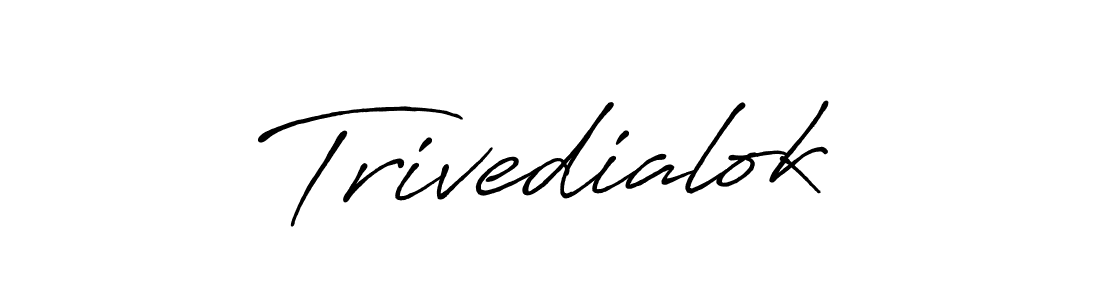 Antro_Vectra_Bolder is a professional signature style that is perfect for those who want to add a touch of class to their signature. It is also a great choice for those who want to make their signature more unique. Get Trivedialok name to fancy signature for free. Trivedialok signature style 7 images and pictures png