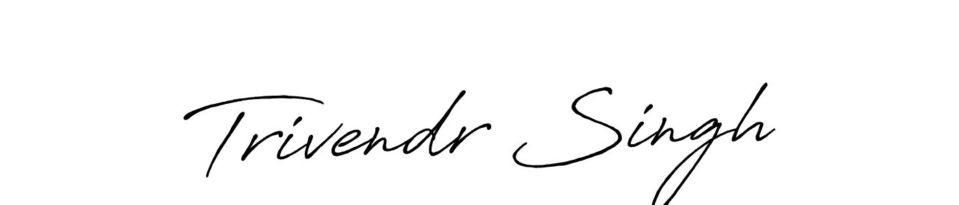 This is the best signature style for the Trivendr Singh name. Also you like these signature font (Antro_Vectra_Bolder). Mix name signature. Trivendr Singh signature style 7 images and pictures png