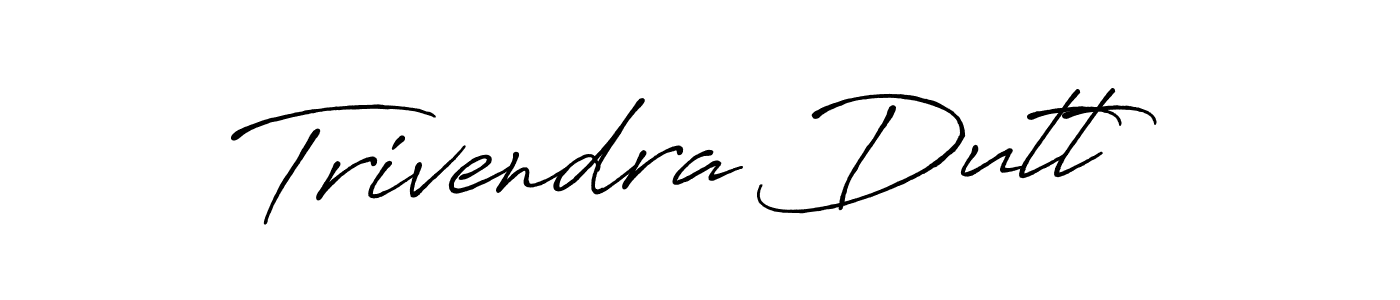 Trivendra Dutt stylish signature style. Best Handwritten Sign (Antro_Vectra_Bolder) for my name. Handwritten Signature Collection Ideas for my name Trivendra Dutt. Trivendra Dutt signature style 7 images and pictures png