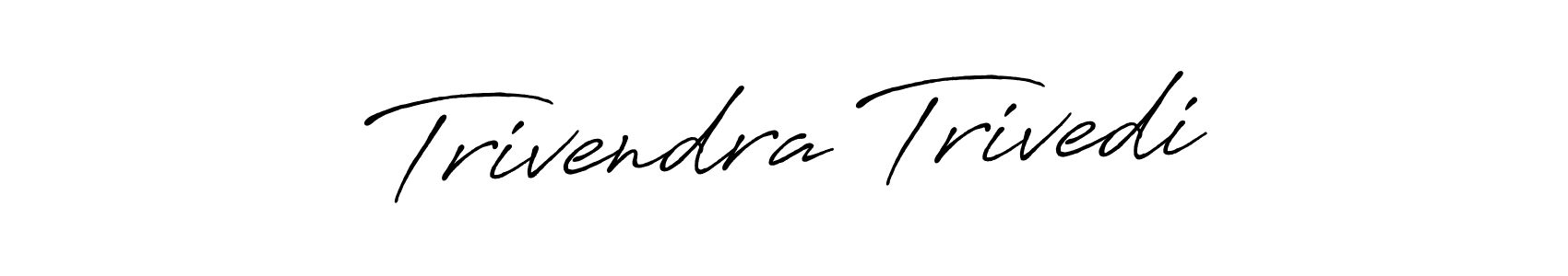 Make a beautiful signature design for name Trivendra Trivedi. With this signature (Antro_Vectra_Bolder) style, you can create a handwritten signature for free. Trivendra Trivedi signature style 7 images and pictures png