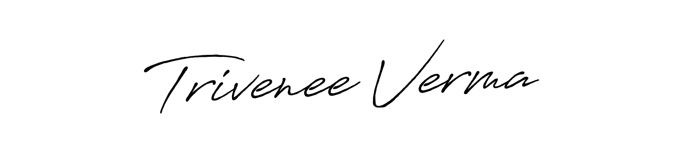 Create a beautiful signature design for name Trivenee Verma. With this signature (Antro_Vectra_Bolder) fonts, you can make a handwritten signature for free. Trivenee Verma signature style 7 images and pictures png