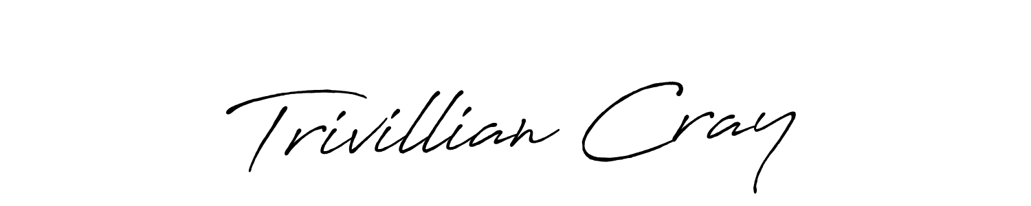 Use a signature maker to create a handwritten signature online. With this signature software, you can design (Antro_Vectra_Bolder) your own signature for name Trivillian Cray. Trivillian Cray signature style 7 images and pictures png